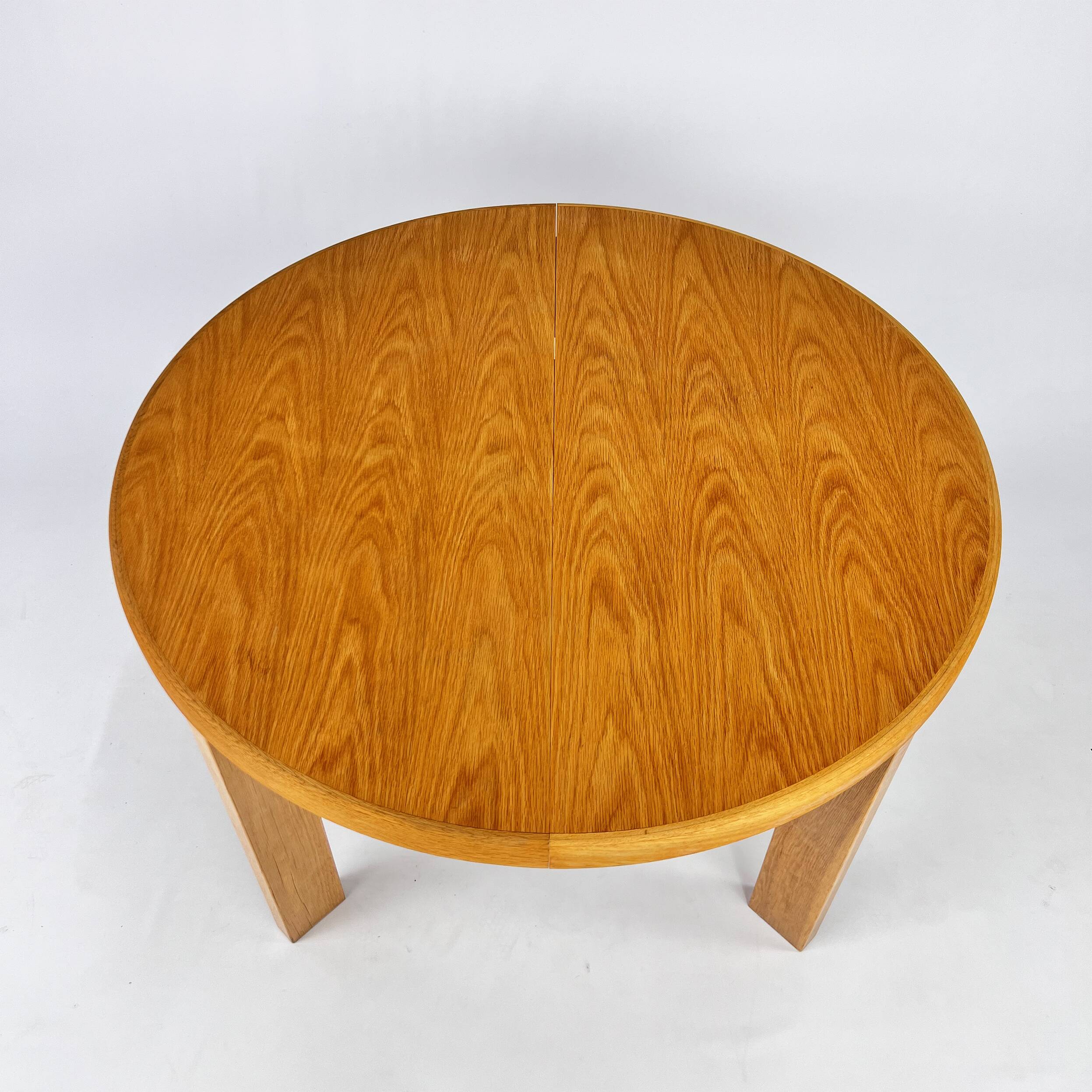 Mid Century Oak Extendable Dining Table, 1960s