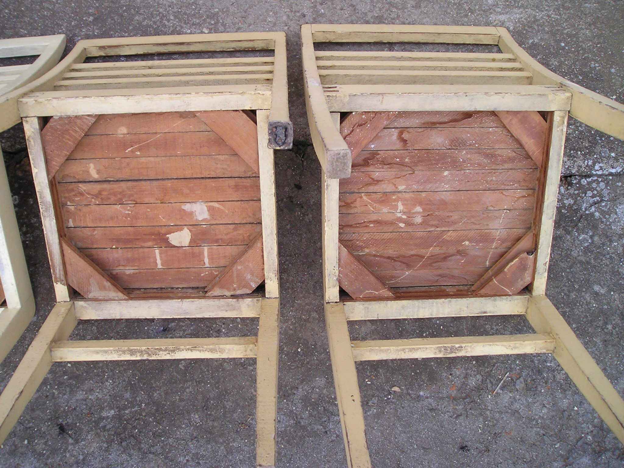 Série de 4 chaises René Gabriel, mobilier d'urgence, de sinistrés, reconstruction, années 50