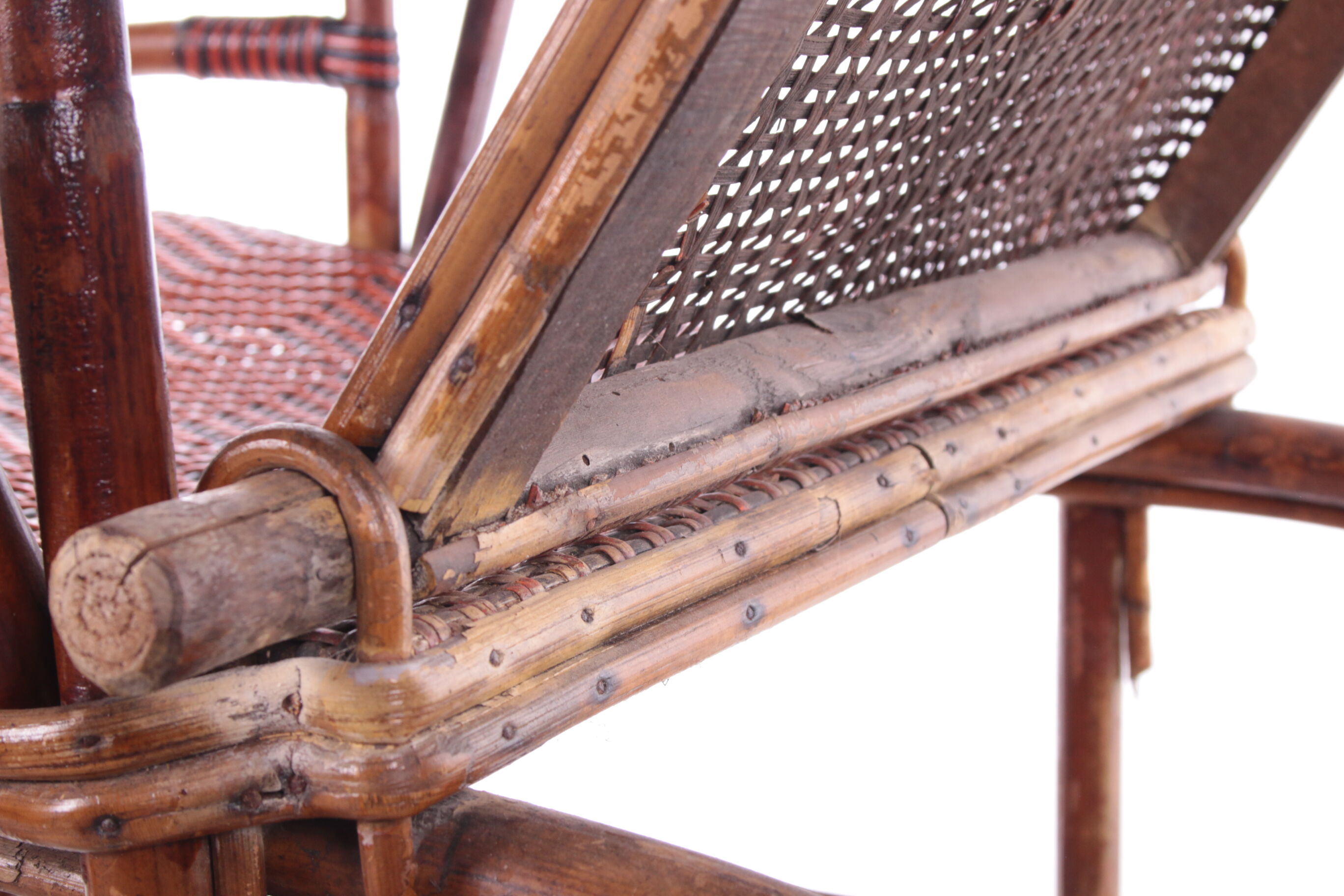 Vintage Rattan and bamboo Lounge chair, 1960s