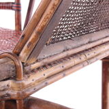 Vintage Rattan and bamboo Lounge chair, 1960s