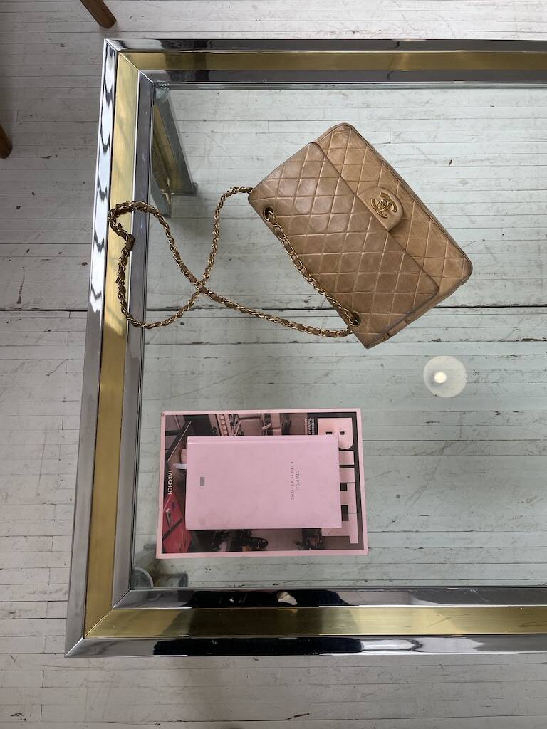 Romeo Rega chrome brass coffee table