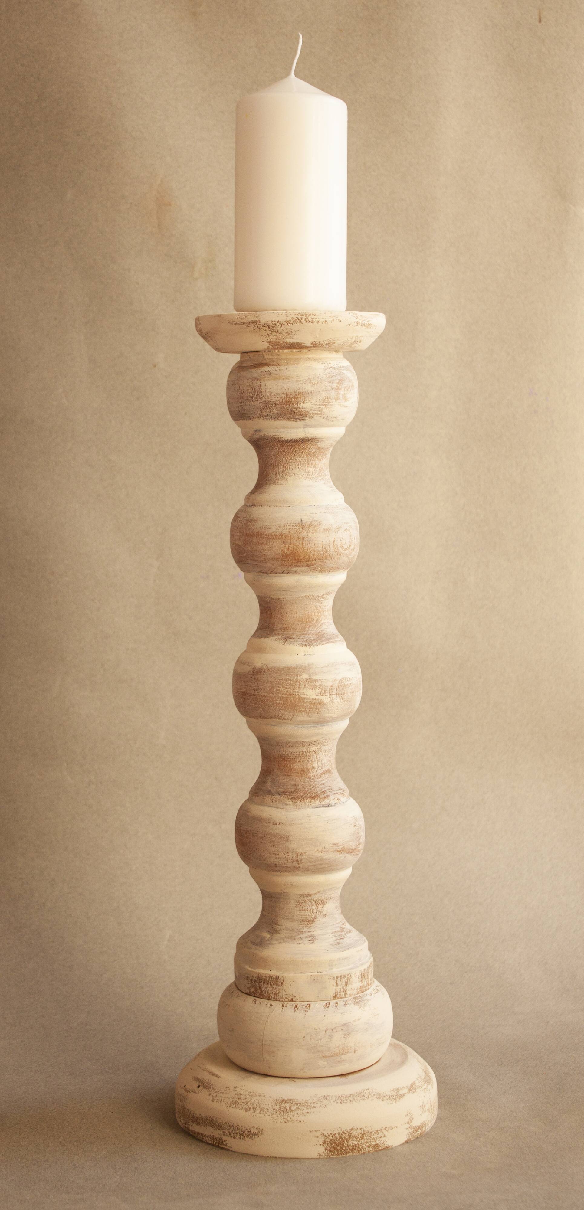 Stripped wooden chandeliers. Wooden candle holder. Candlesticks.