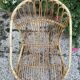 Set of 3 vintage rattan armchairs