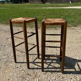 Wooden straw stools