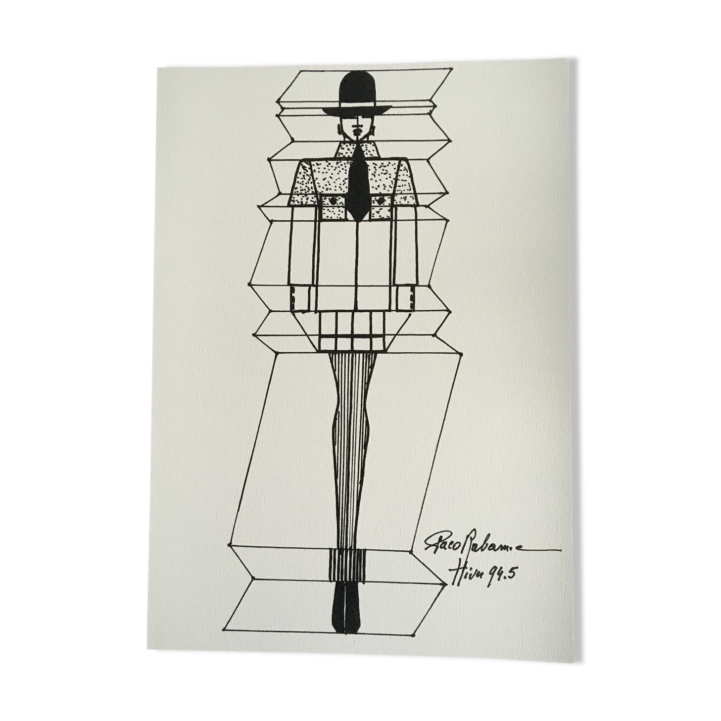 Illustration de mode de presse Paco Rabanne  -Hiver 94 - 95