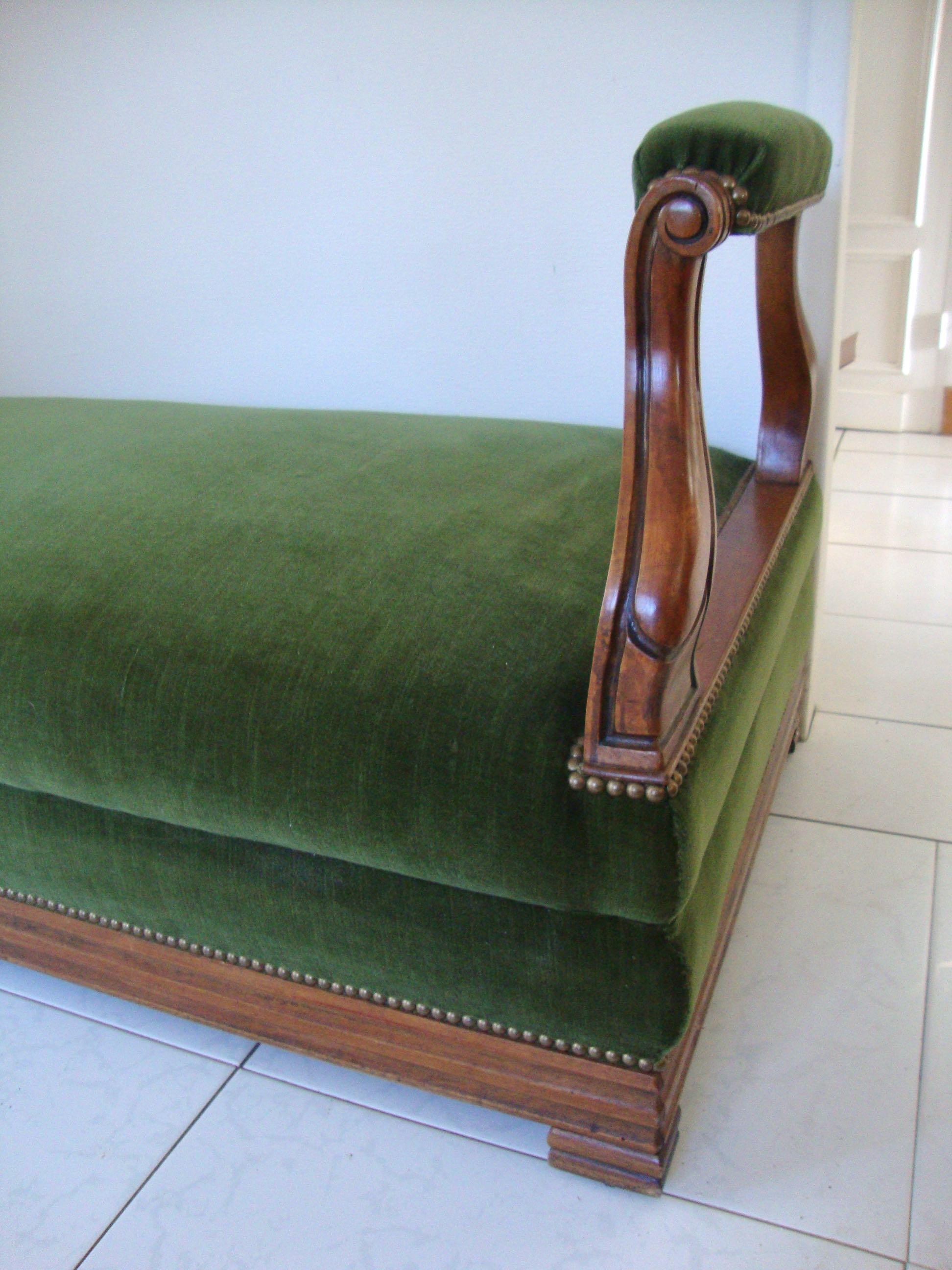 1960 meridian in walnut and velvet