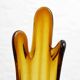 Vintage amber glass vase 1970