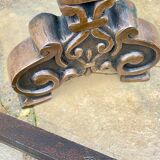Vintage solid brass and steel chenets