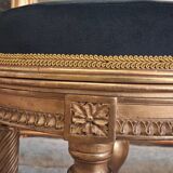 Golden wooden piano stool