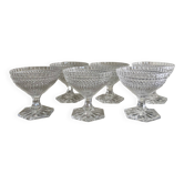 6 coupes à glace en cristal