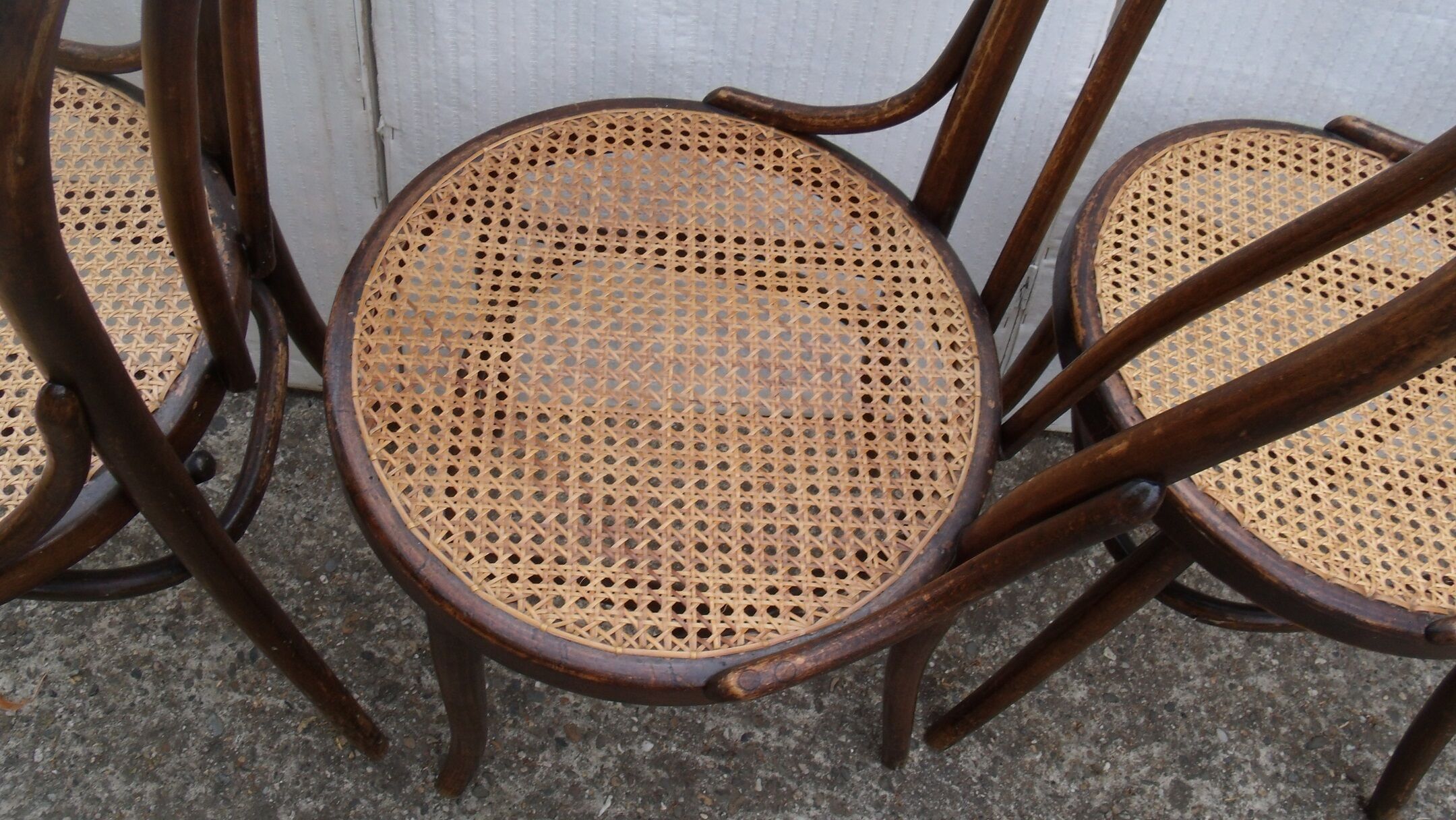 Lot of 4 chairs old bistro cyear