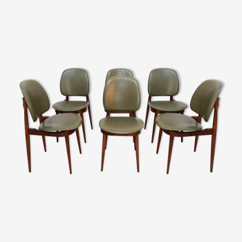 Set de 6 chaises vintage Baumann Pégase