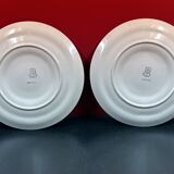 Set of two 25 cm oyster plates in MBFA Pornic earthenware, Cancale model.