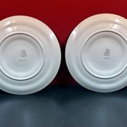 Set of two 25 cm oyster plates in MBFA Pornic earthenware, Cancale model.