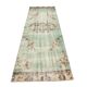 3x9 Light Green Persian Vintage Runner Rug, 81x282Cm
