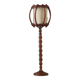 Turned wood lamp.