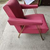 Vintage hairdresser chair feet compass.