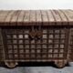 Antique coffre de mariage bois et fer, Inde, XIXème