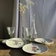 Set of 5 dessert plates with flower patterns Germany Bavaria D19