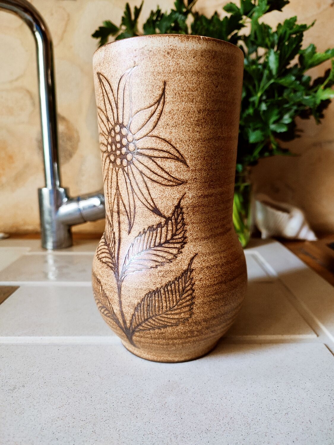 Vallauris ceramic vase by Fonck and Matéo