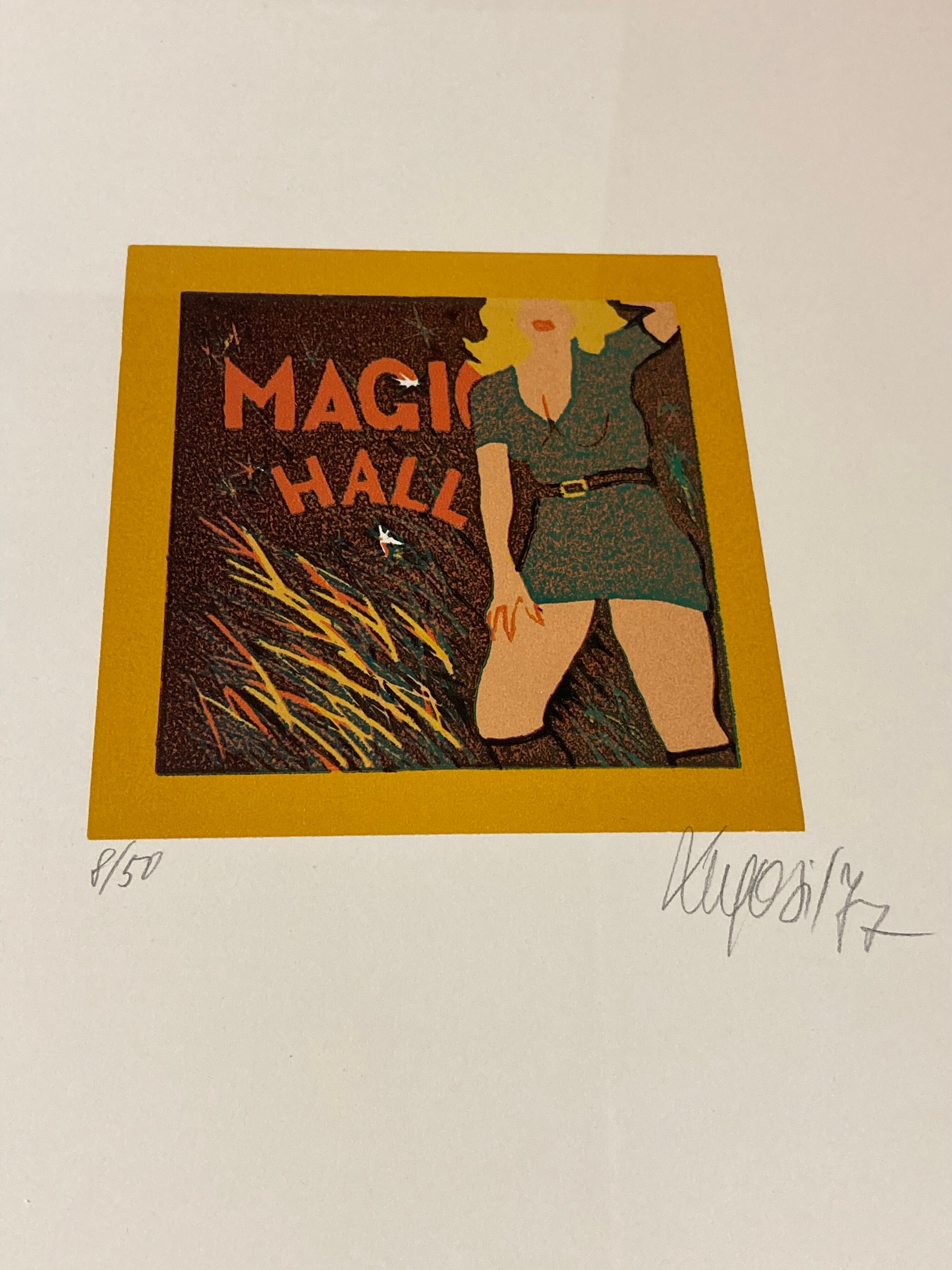 Original silkscreen printed signed 1977