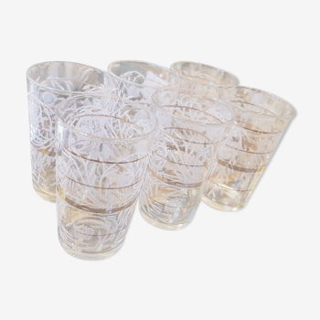 Set de 6 verres gobelets à  motifs