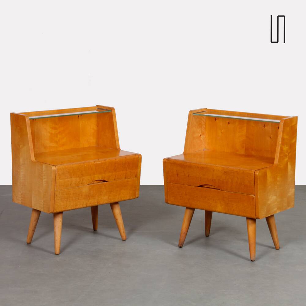 Pair of vintage bedside tables dating from the 1960s