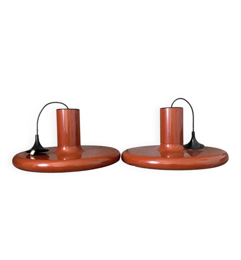 Set of 2 Pendolita pendants by Lita in XXL version. 1970. 60cm.