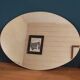 Oval beveled mirror patinated art deco 35x50cm