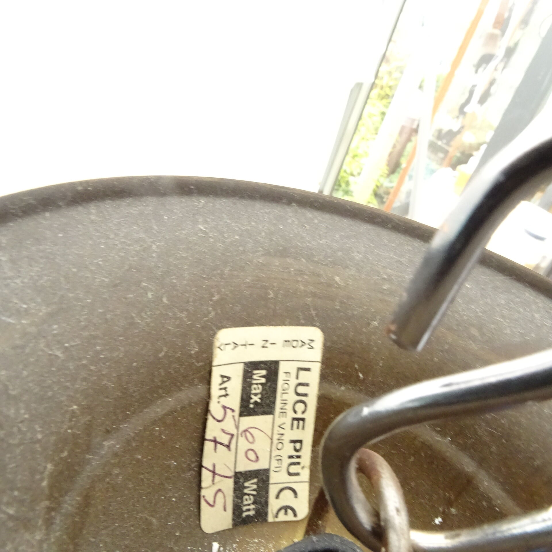 Suspension in opaque glass and solid brass