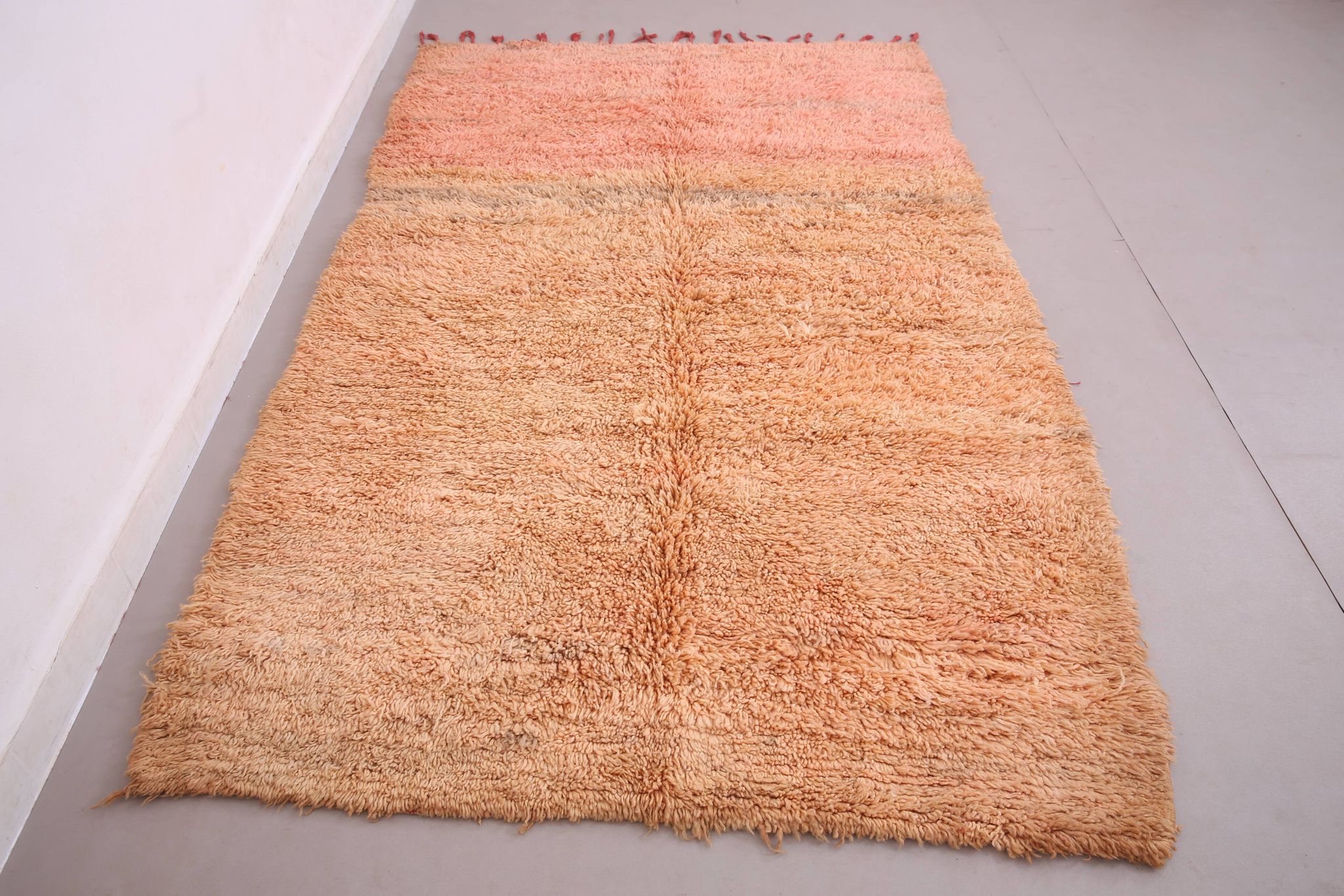 Peach Vintage Handmade Wool Rug 153 x 252 cm - Berber Rug - Old Morocco Rug