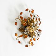 Very beautiful 1960s gold-plated ceiling or wall lamp by Banci Firenze, Ita