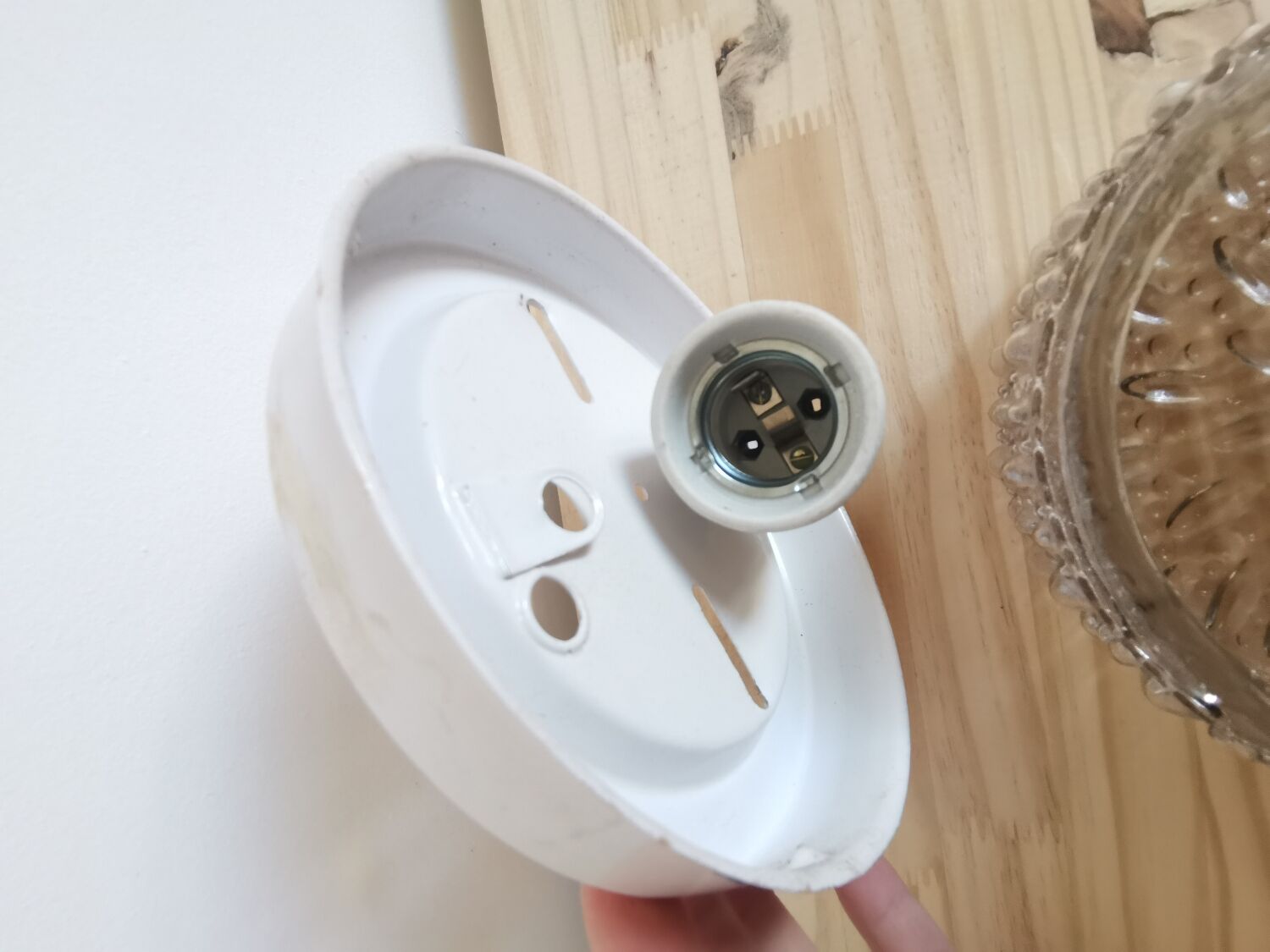 Globe lamp vintage molded glass