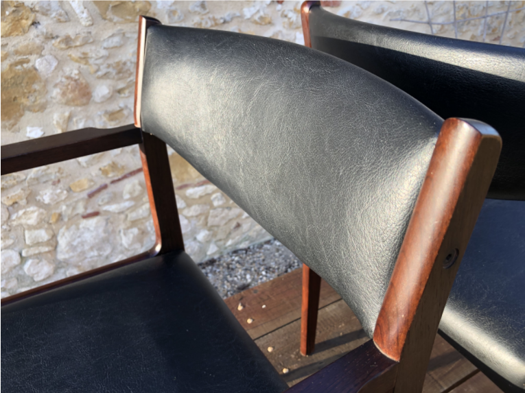 Pair of Scandinavian rosewood armchairs by SAX circa 60