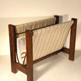 Wood and canvas magazine holders