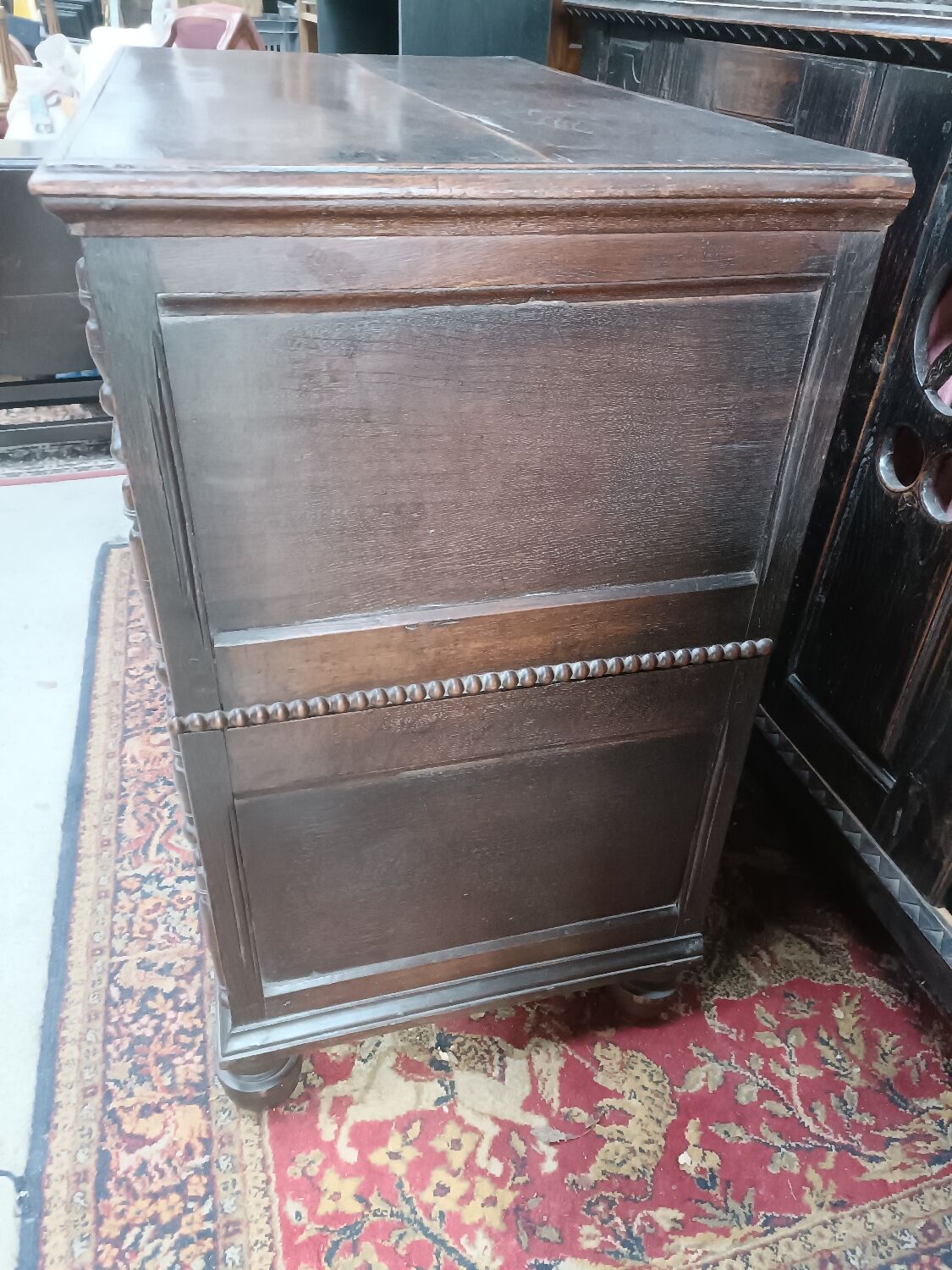 Old oak chest of drawers, 4 drawers, antique