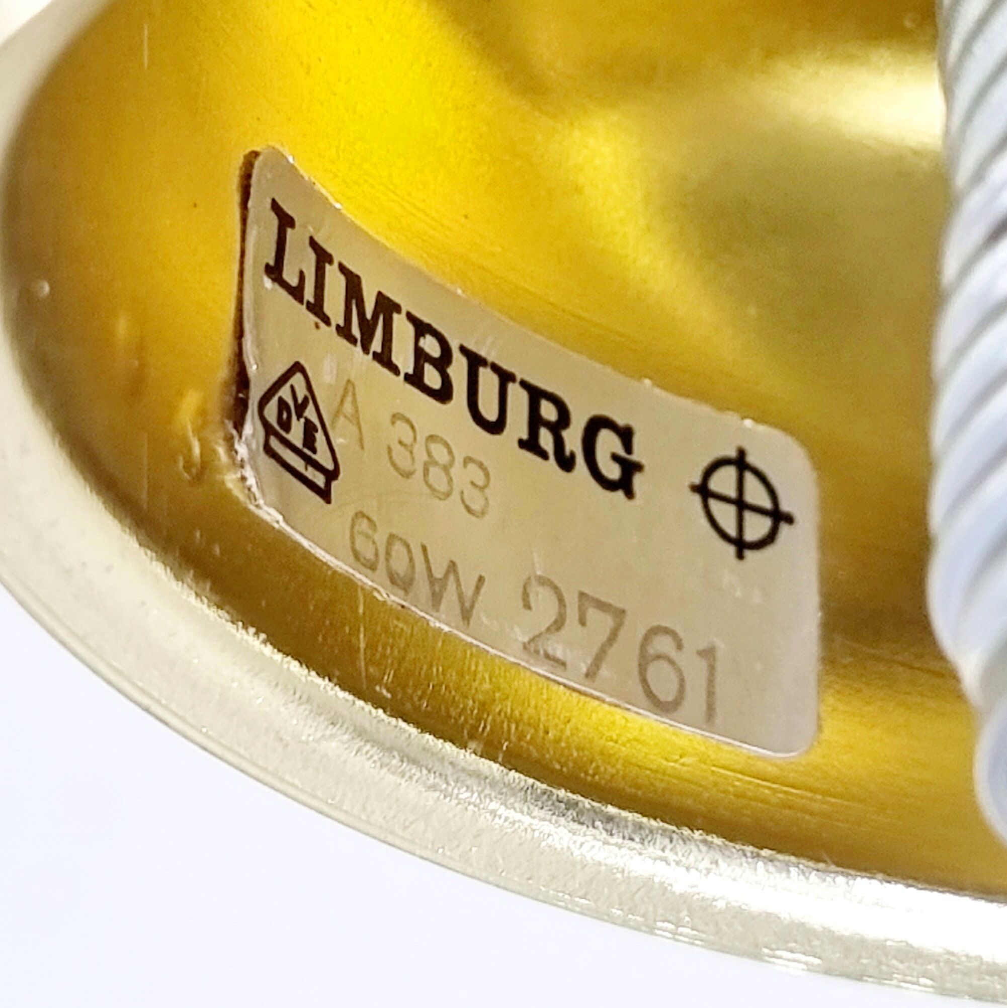 Glass flush mount from Limburg 1960s