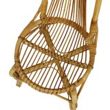 Mid Century Boho Bamboo Rattan Chair Italian Sixties Design