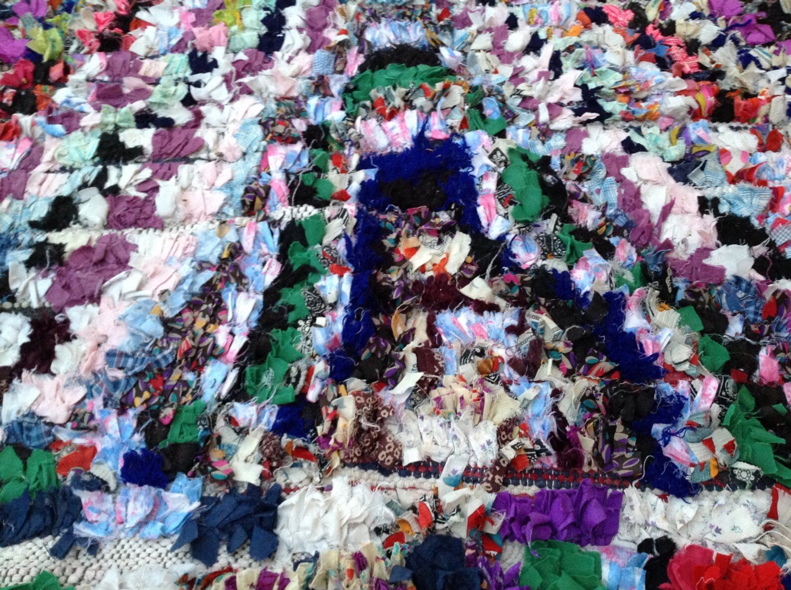 Carpet Moroccan boucherouite 95x350cm