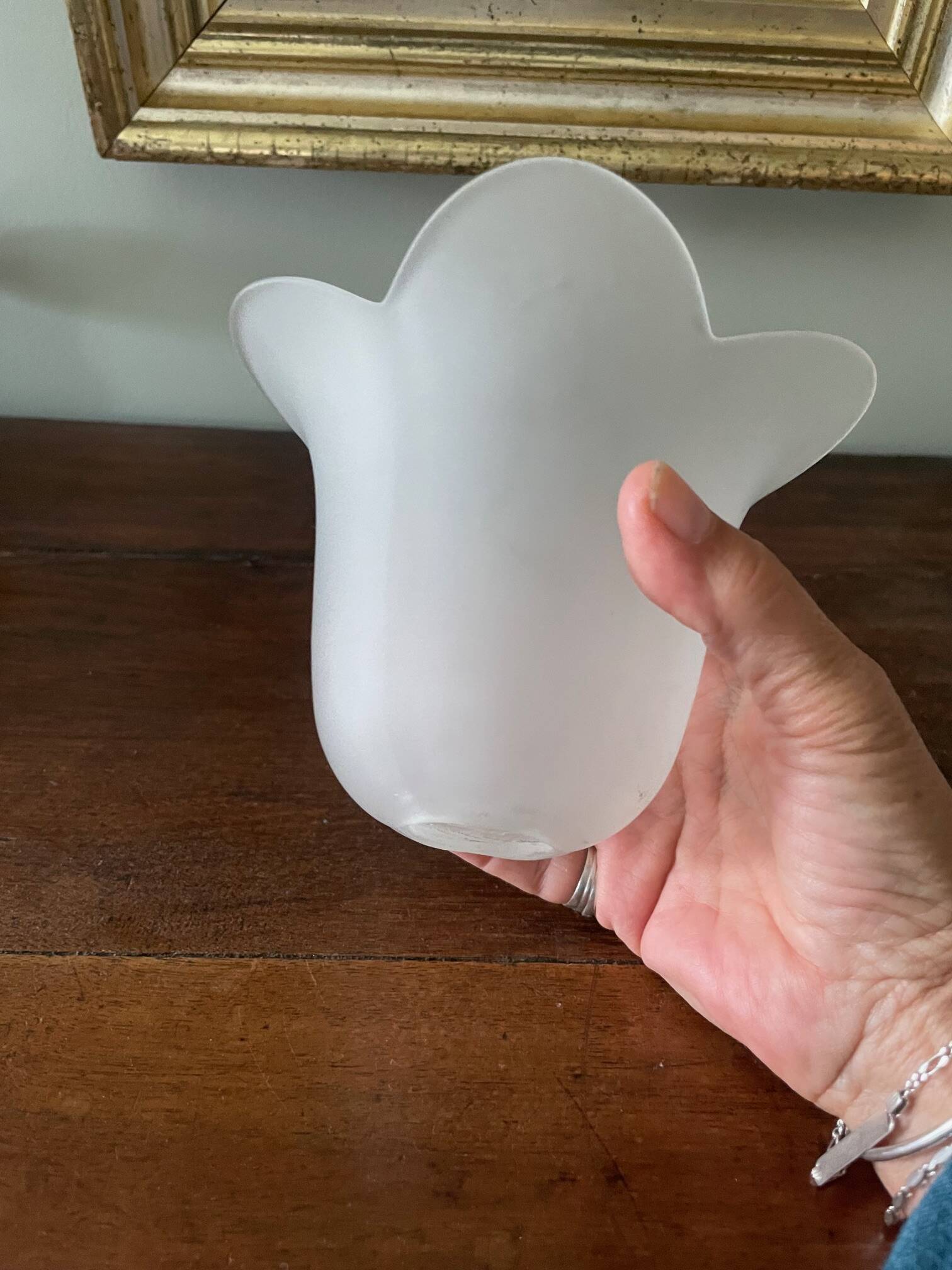 frosted glass tulip