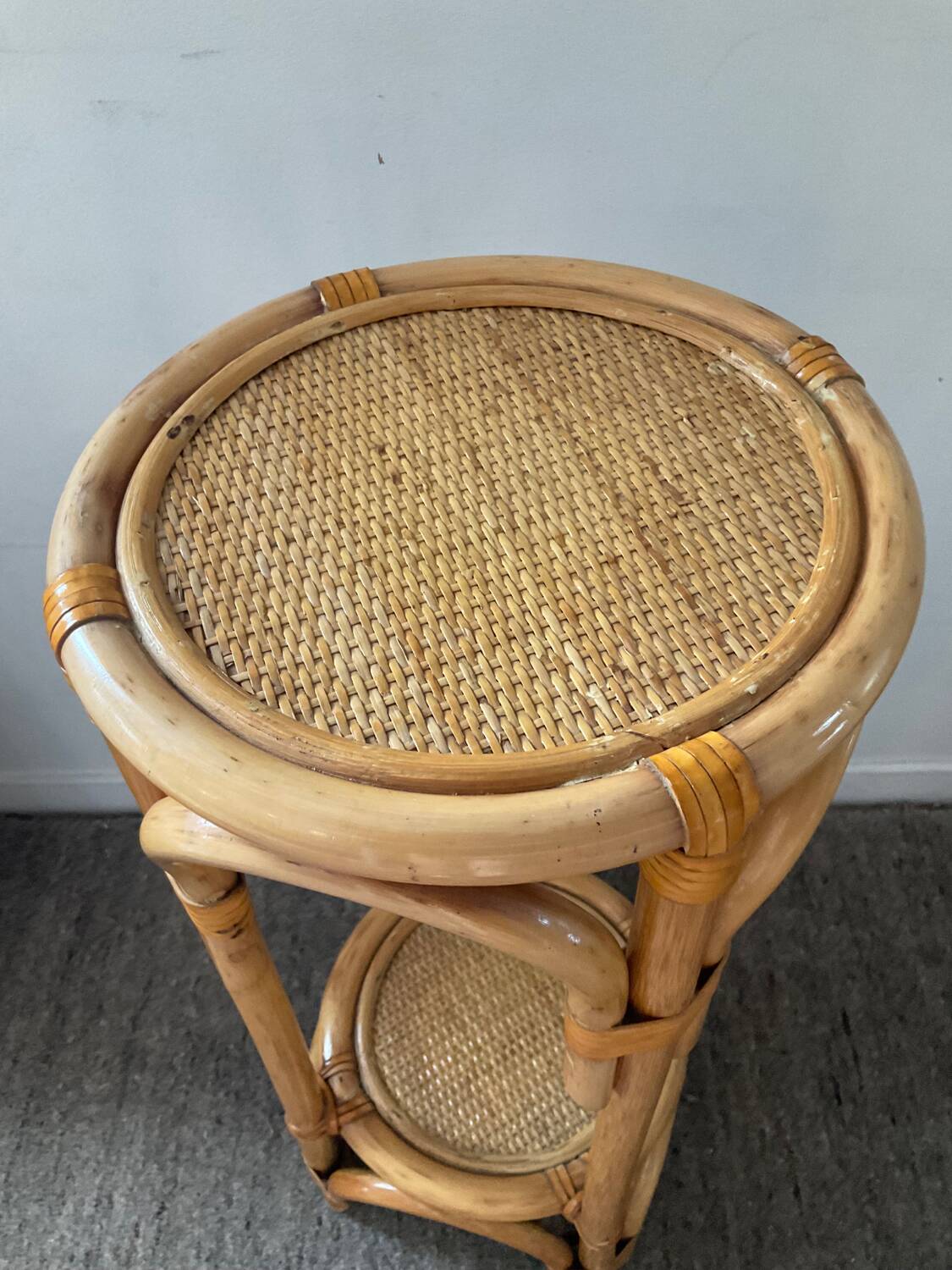 Vintage rattan seat from the 70s