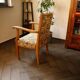 Vintage Salon Armchair with Floral Tapestry Upholstery and Scroll Armrests
