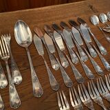Silver-plated metal cutlery in Louis XV style