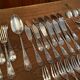 Silver-plated metal cutlery in Louis XV style