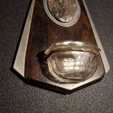 Antique Art Deco holy water font in rosewood