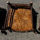 Set of 4 Louis XV straw chairs – solid wood – curved backrest