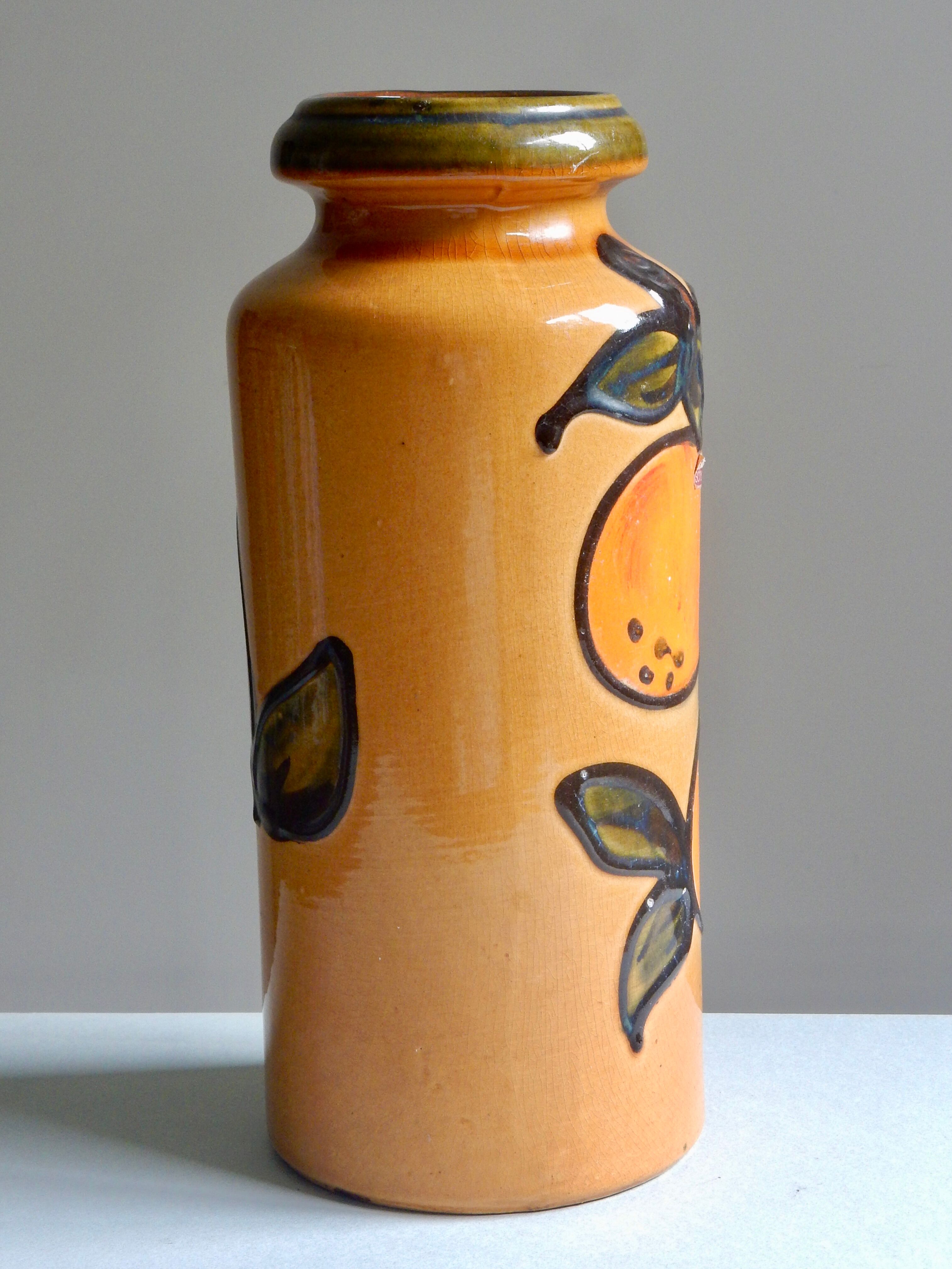 Xl 30 cm / 11,81 in scheurich german ceramic vase of the 60s