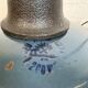 Industrial Blue Enamel Factory Lamp with Cast Iron Top, 1960s