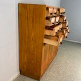 Filing cabinet with a vintage 60 'retractable top