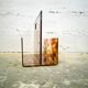 Vintage magazine rack in plexiglass and brass
